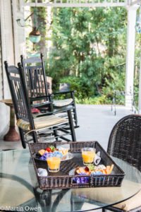 Breakfast on the front porch, Ashford Manor.